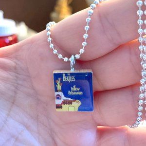 (2/$12,4/$20) The Beatles Yellow Submarine Scrabble Necklace